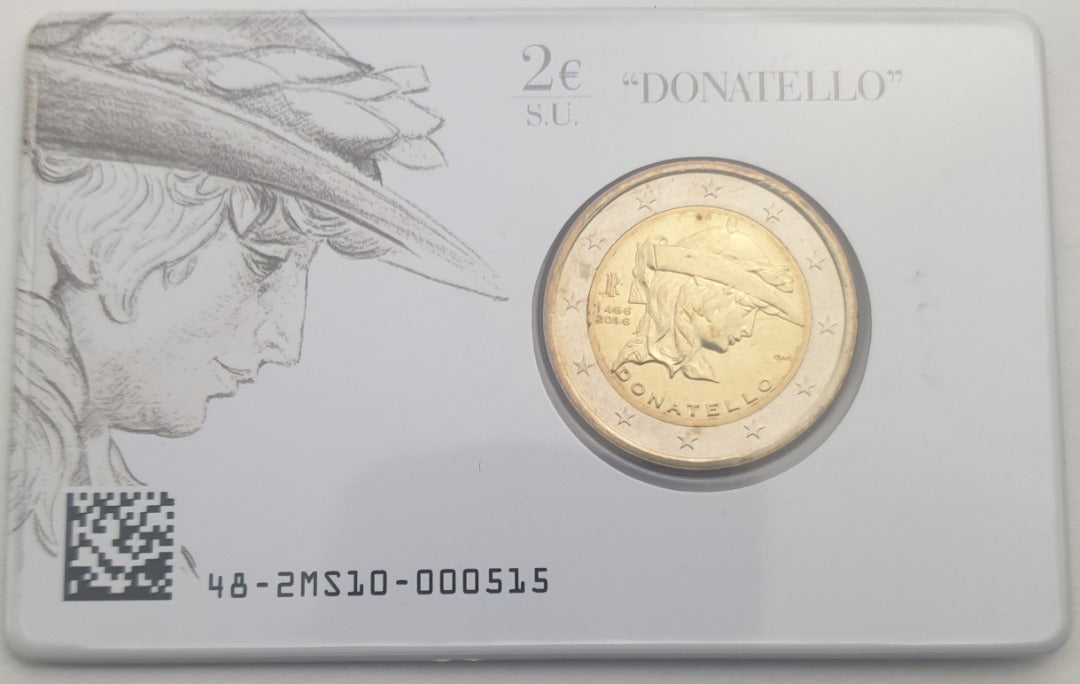 Ιταλία - 2 Ευρώ 2016, Donatello, (Coin Card)