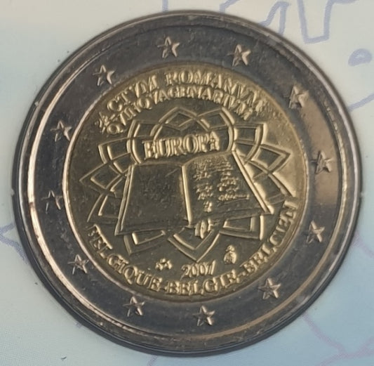 Βέλγιο - 2 Ευρώ 2007, 50η Επετειακή Συνθήκη της Ρώμης, (Coin Card)