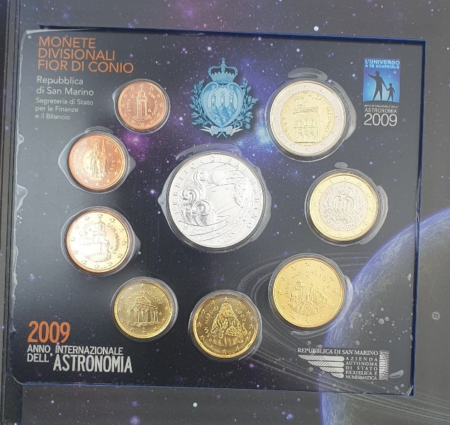Σειρά Ευρώ - Άγιος Μαρίνος 2009 + Ασημένιο Νόμισμα