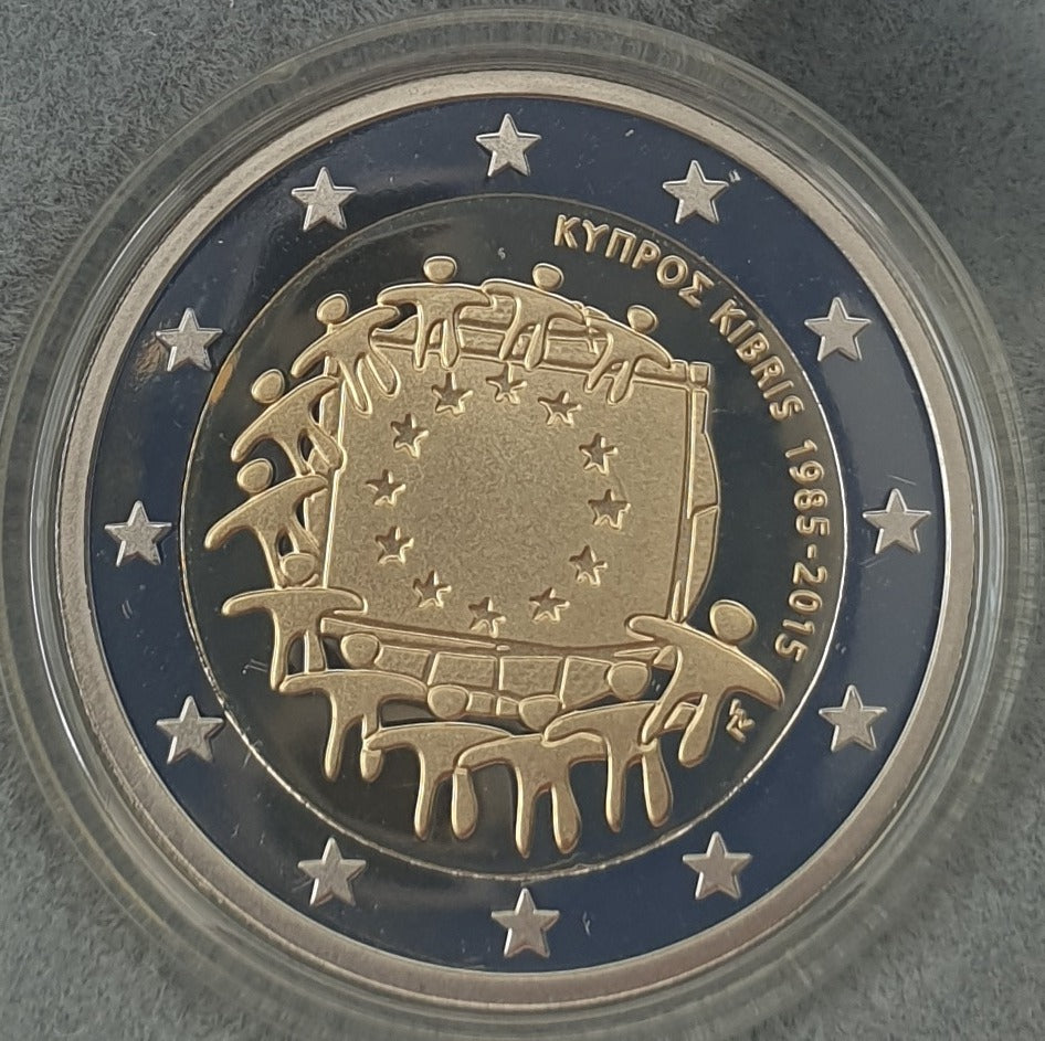 Κύπρος - 2 Ευρώ 2015, Σημαία Ευρωπαϊκής Ένωσης, PROOF