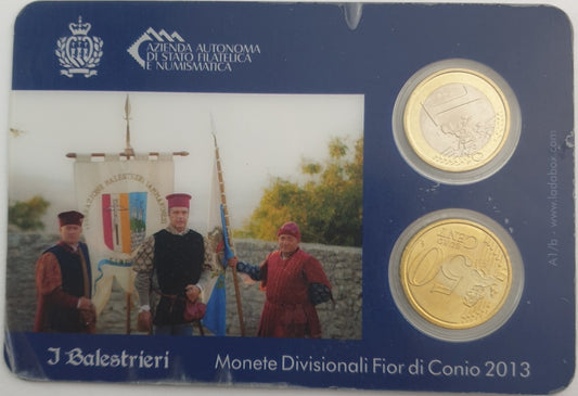 Σετ 2 νομισμάτων (1 Ευρώ, 50 Λεπτό) 2013 Άγιος Μαρίνος