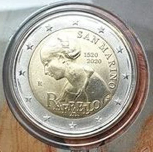 Άγιος Μαρίνος - 2 Ευρώ 2020, Ραφαήλ, (Coin Card)