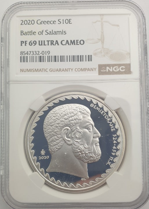 Ελλάδα - 10 Ευρώ 2020 (PF 69 ULTRA CAMEO), Θεμιστοκλής, Ασημένιο PROOF