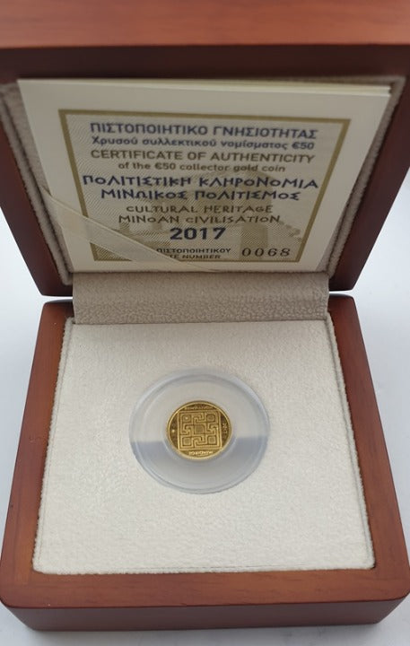 Ελλάδα - 50 Ευρώ 2017, Μινωικός Πολιτισμός, Χρυσό PROOF