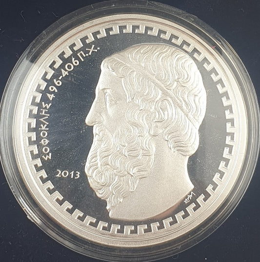 Ελλάδα - 10 Ευρώ 2013, Σοφοκλής, Ασημένιο PROOF