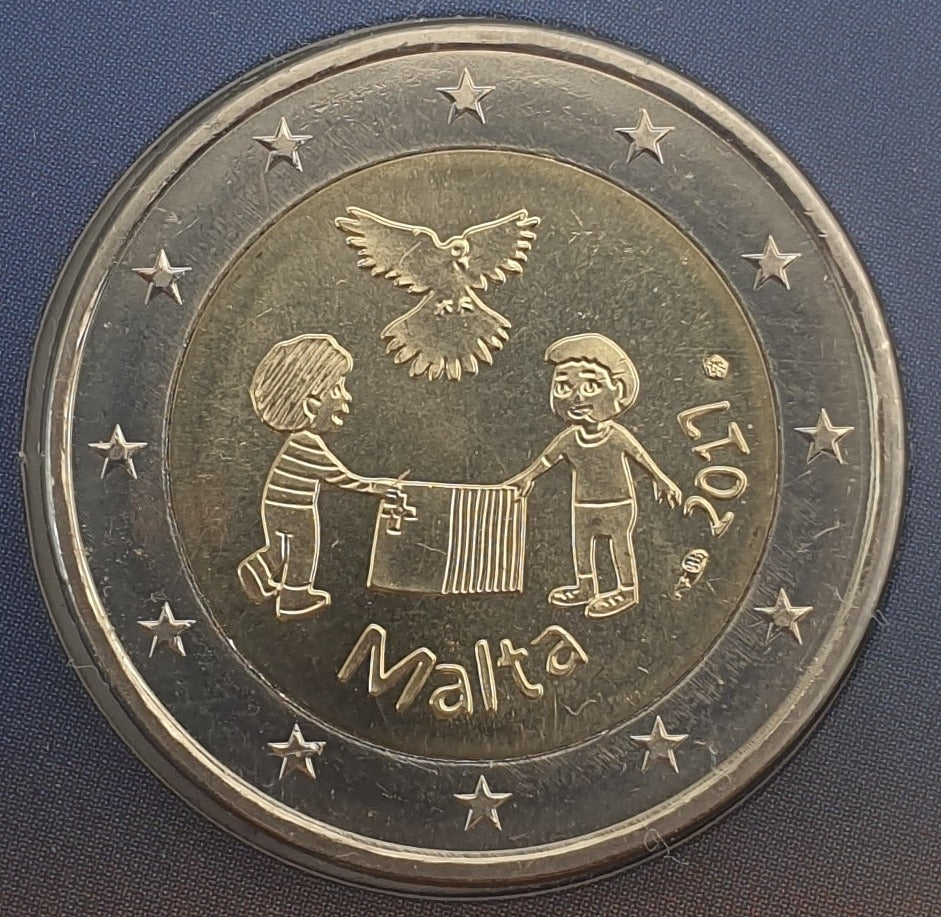 Μάλτα - 2 Ευρώ 2017, The Peace, (Coin Card)