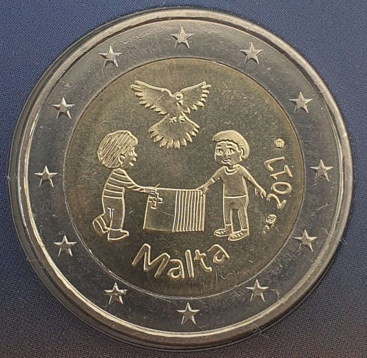 Μάλτα - 2 Ευρώ 2017, The Peace, (Coin Card)