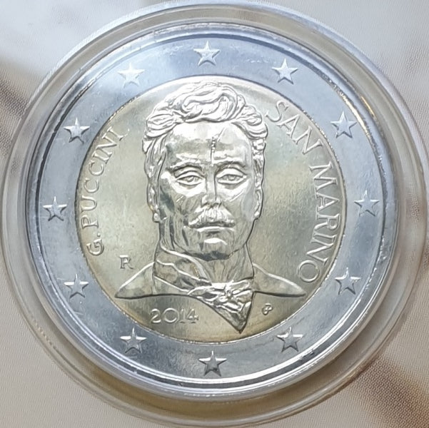 Άγιος Μαρίνος - 2 Ευρώ 2014, Τζάκομο Πουτσίνι, (Coin Card)