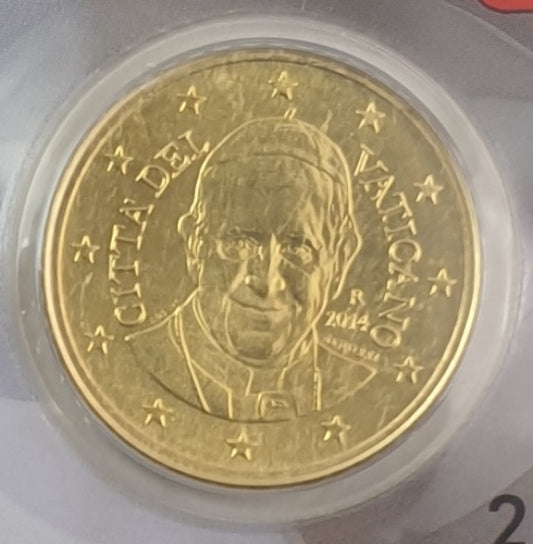 Βατικανό - 50 Λεπτά 2014, Πάπας Φραγκίσκος, (Coin Card)