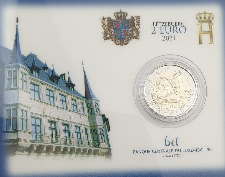 Λουξεμβούργο - 2 Ευρώ 2021 C, BU, (Coin Card)