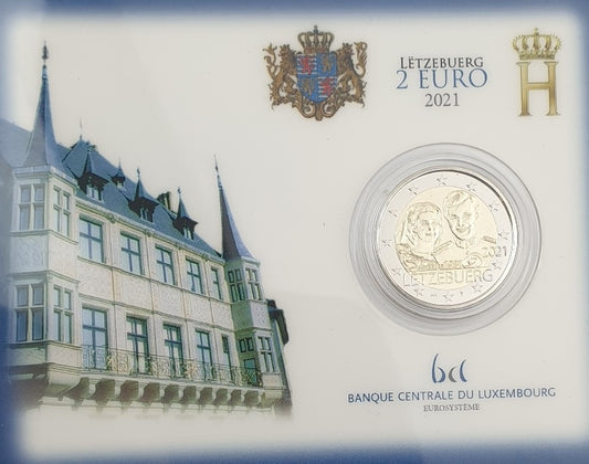 Λουξεμβούργο - 2 Ευρώ 2021 C, BU, (Coin Card)