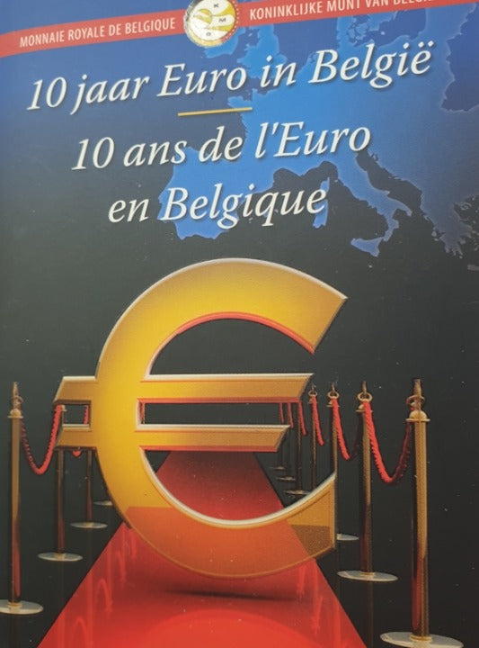 Βέλγιο - 2 Ευρώ (Τα Δέκα Χρόνια Του Ευρώ 2002 - 2012), (Coin Card)