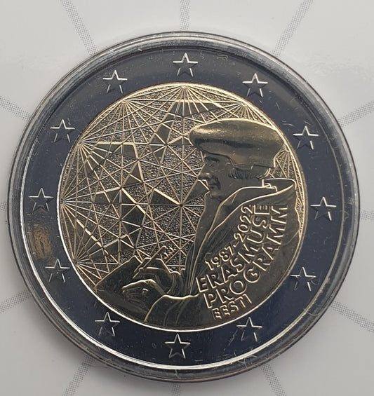 Εσθονία - 2 Ευρώ 2022, Erasmus, Coin Card