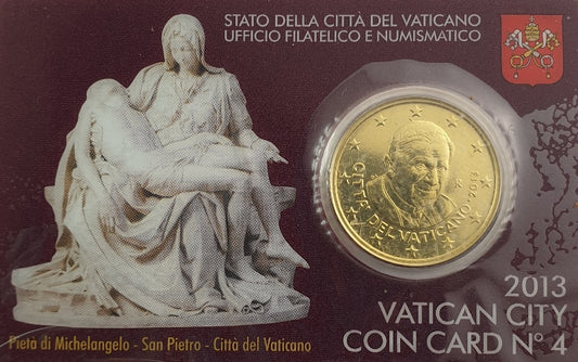 Βατικανό - 50 Λεπτά 2013, Πάπας Βενέδικτος ΙΣΤ΄, (Coin Card)