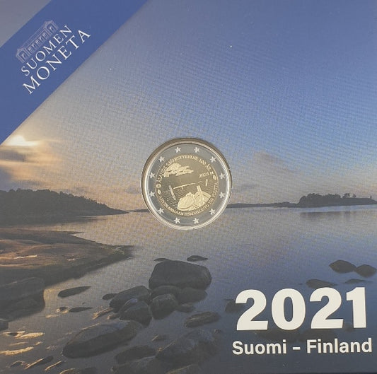 Φινλανδία - 2 Ευρώ 2021, 100 Χρόνια αυτονομία - Νησιά Ώλαντ, PROOF