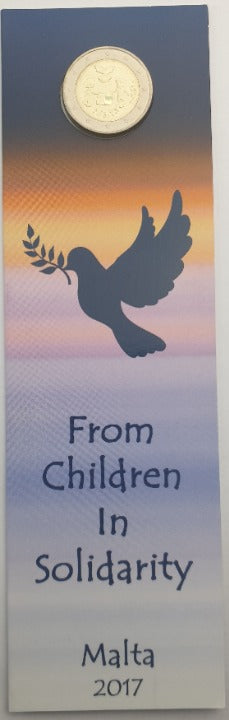 Μάλτα - 2 Ευρώ 2017, The Peace, (Coin Card)