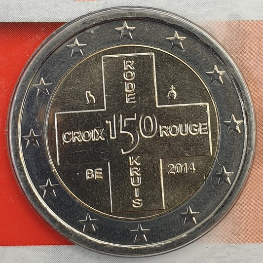 Βέλγιο - 2 Ευρώ 2014, Ερυθρός Σταυρός, (Coin Card)