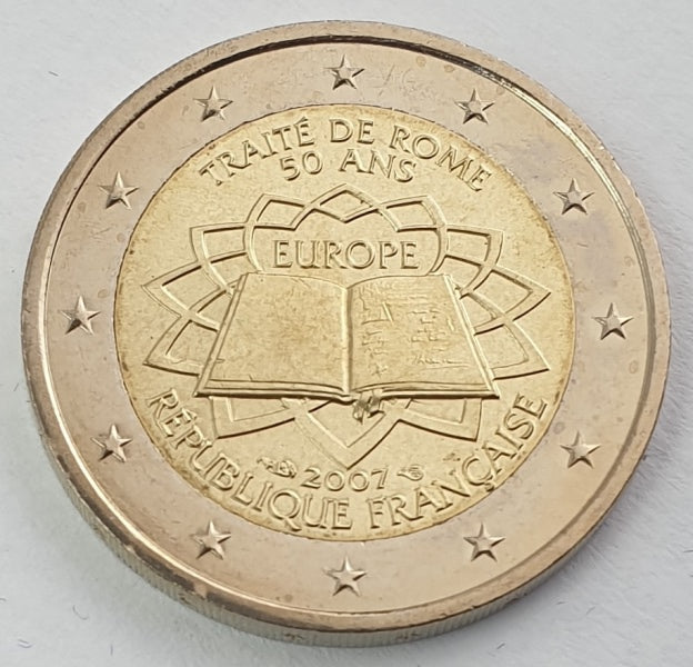 Γαλλία - 2 Ευρώ (50 Χρόνια Από Τη Συνθήκη Της Ρώμης 2007), Ακυκλοφόρητο