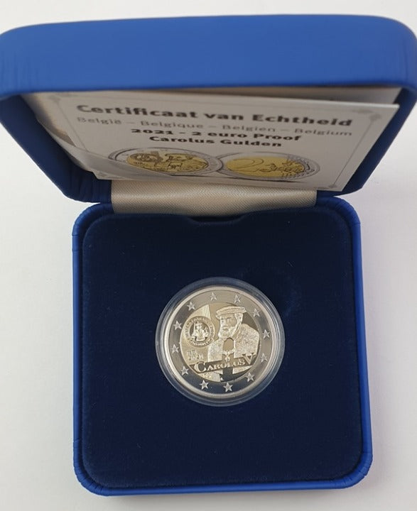 Βέλγιο - 2 Ευρώ 2021, Κάρολος Κουίντος, PROOF