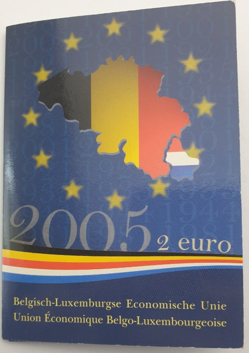Βέλγιο - 2 Ευρώ 2005, Οικονομική ένωση Λουξεμβούργου-Βελγίου, Coin Card