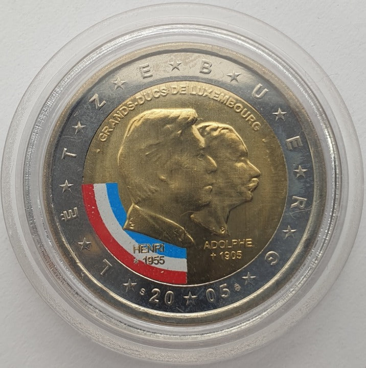 Λουξεμβούργο - 2 Ευρώ 2005, Grand Duke Henri and Grand Duke Adolphe, Έγχρωμο