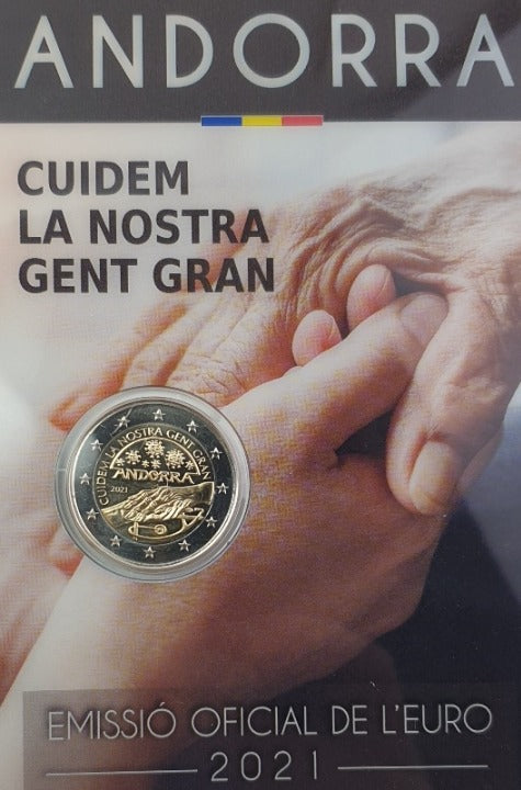 Ανδόρρα - 2 Ευρώ 2021, Φροντίδα Ηλικιωμένων, (Coin Card)