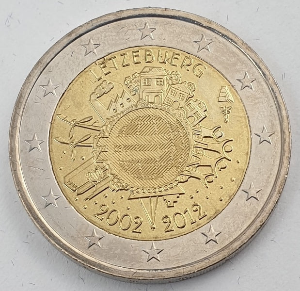 Λουξεμβούργο - 2 Ευρώ (Τα Δέκα Χρόνια Του Ευρώ 2002 - 2012), Ακυκλοφόρητο