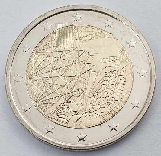 Λουξεμβούργο - 2 Ευρώ 2022, 35 Χρόνια του Πρoγράμματος Erasmus, Ακυκλοφόρητο