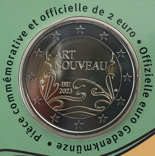 Βέλγιο - 2 Ευρώ 2023, 130 χρόνια της Art Nouveau, (Coin Card)