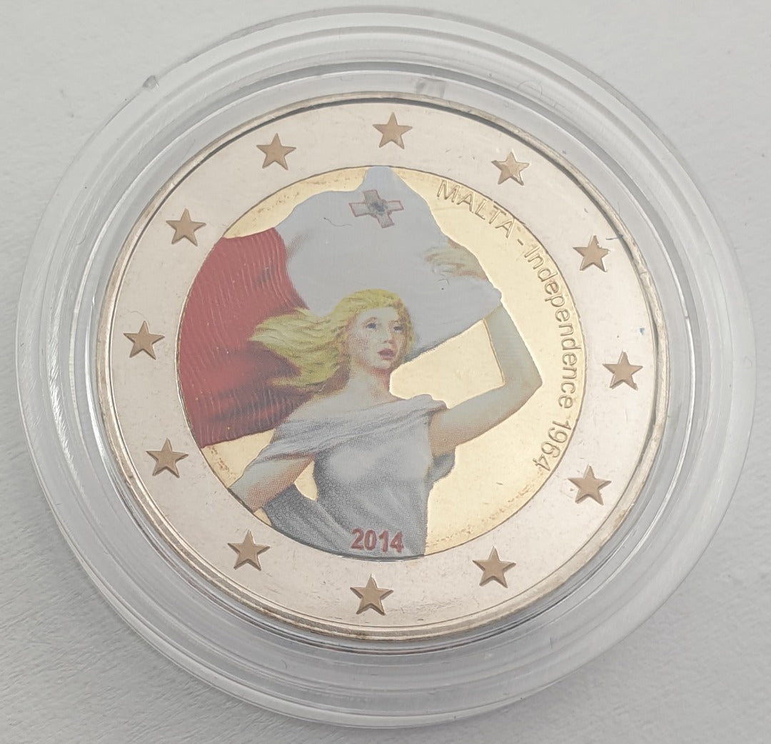 Μάλτα - 2 Ευρώ 2014, Ανεξαρτησία το 1964, Έγχρωμο