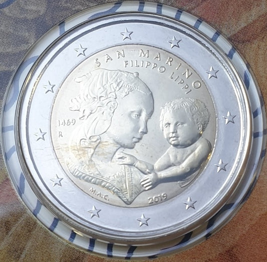 Άγιος Μαρίνος - 2 Ευρώ 2019, Φιλίππο Λίππι, (Coin Card)