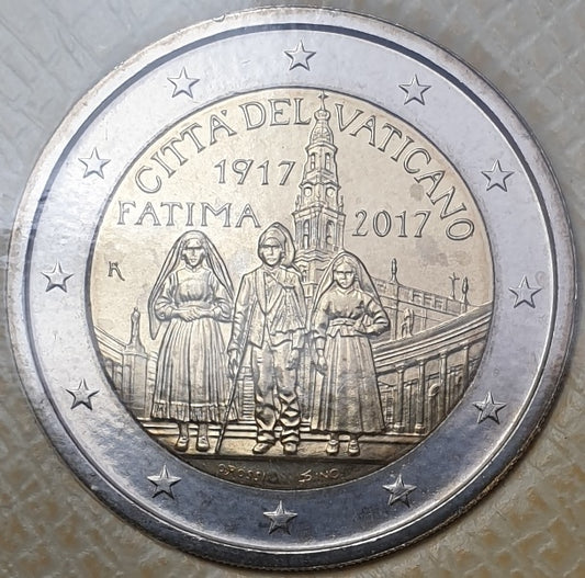 Βατικανό - 2 Ευρώ 2017, Εκατονταετηρίδα των εμφανίσεων της Φατίμα, (Coin Card)