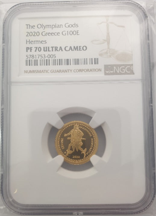 Ελλάδα - 100 Ευρώ 2020 (PF 70 ULTRA CAMEO), Ερμής