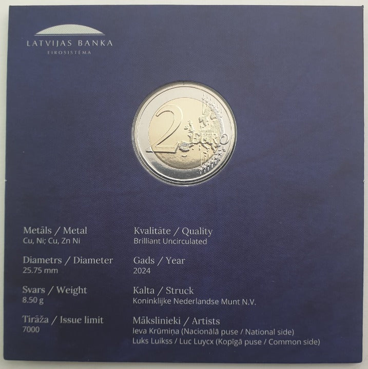 Λετoνία - 2 Ευρώ 2024, Pazuris (Coin Card)