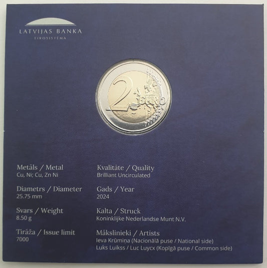Λετoνία - 2 Ευρώ 2024, Pazuris (Coin Card)