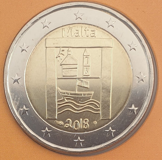 Μάλτα - 2 Ευρώ 2018, Πολιτιστική Κληρονομία, Coin Card