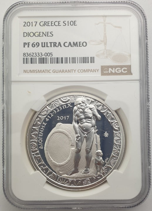 Greece - 10 Euros 2017 (PF 69 ULTRA CAMEO), Diogenis, Silver
