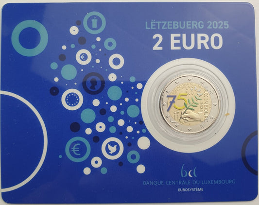 Λουξεμβούργο - 2 Ευρώ 2025, Henri I, Έγχρωμο, (Coin Card)