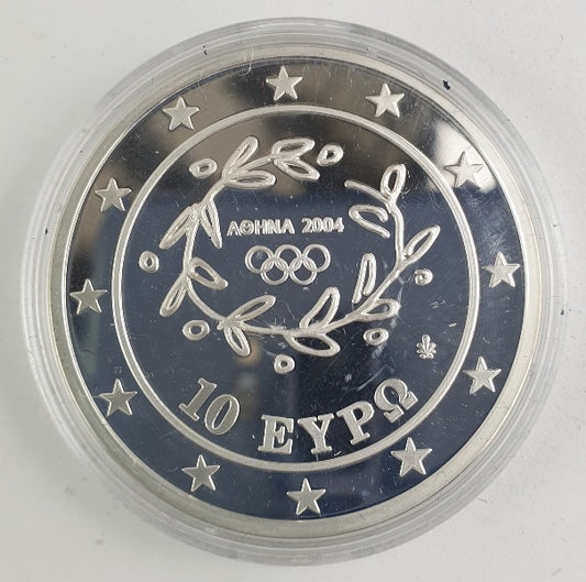 Ελλάδα - 10 Ευρώ 2004, Λαμπαδηδρομία Ολυμπιακών Αγώνων - Αυστραλία, Ασημένιο