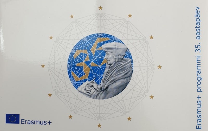 Εσθονία - 2 Ευρώ 2022, 35 Χρόνια του Πρoγράμματος Erasmus, BU (Coin Card)