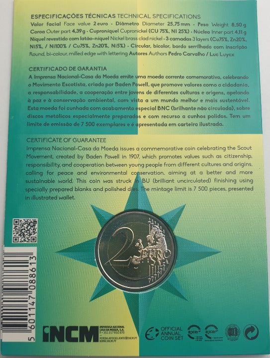 Πορτογαλία - 2 Ευρώ 2025, (Coin Card)