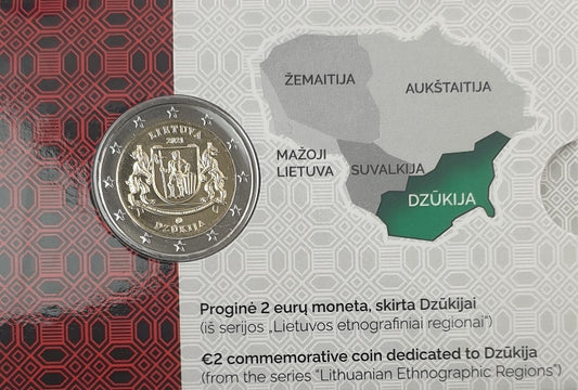 Λιθουανία - 2 Ευρώ 2021, Λιθουανικές Εθνογραφικές Περιοχές, (Coin Card)