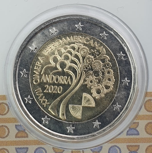 Ανδόρρα - 2 Ευρώ 2020, XXVII Αμερικανική Σύνοδος Κορυφής, (Coin Card)