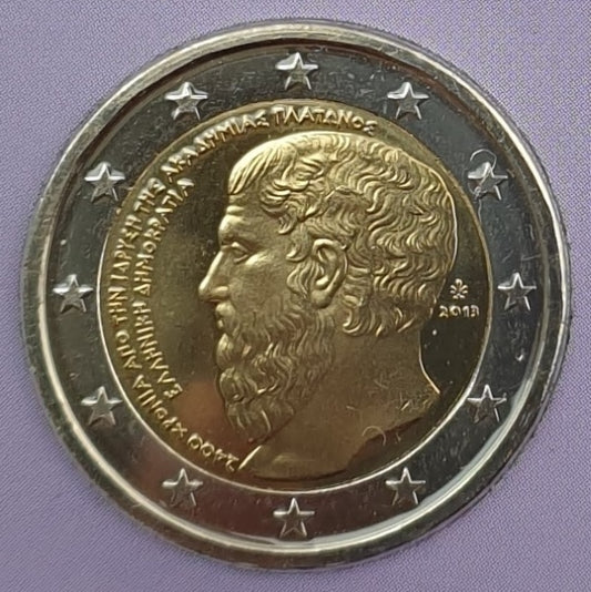 Ελλάδα - 2 Ευρώ 2013, 2.400 Χρόνια από την ίδρυση της Ακαδημίας Πλάτωνος, (Coin Card)