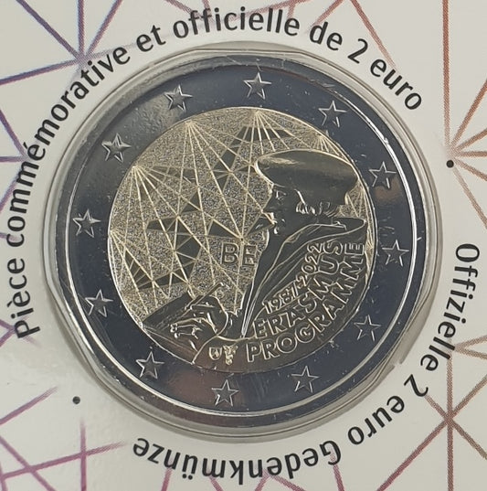 Βέλγιο - 2 Ευρώ 2022, 35 Χρόνια του Πρoγράμματος Erasmus, BU (Coin Card)