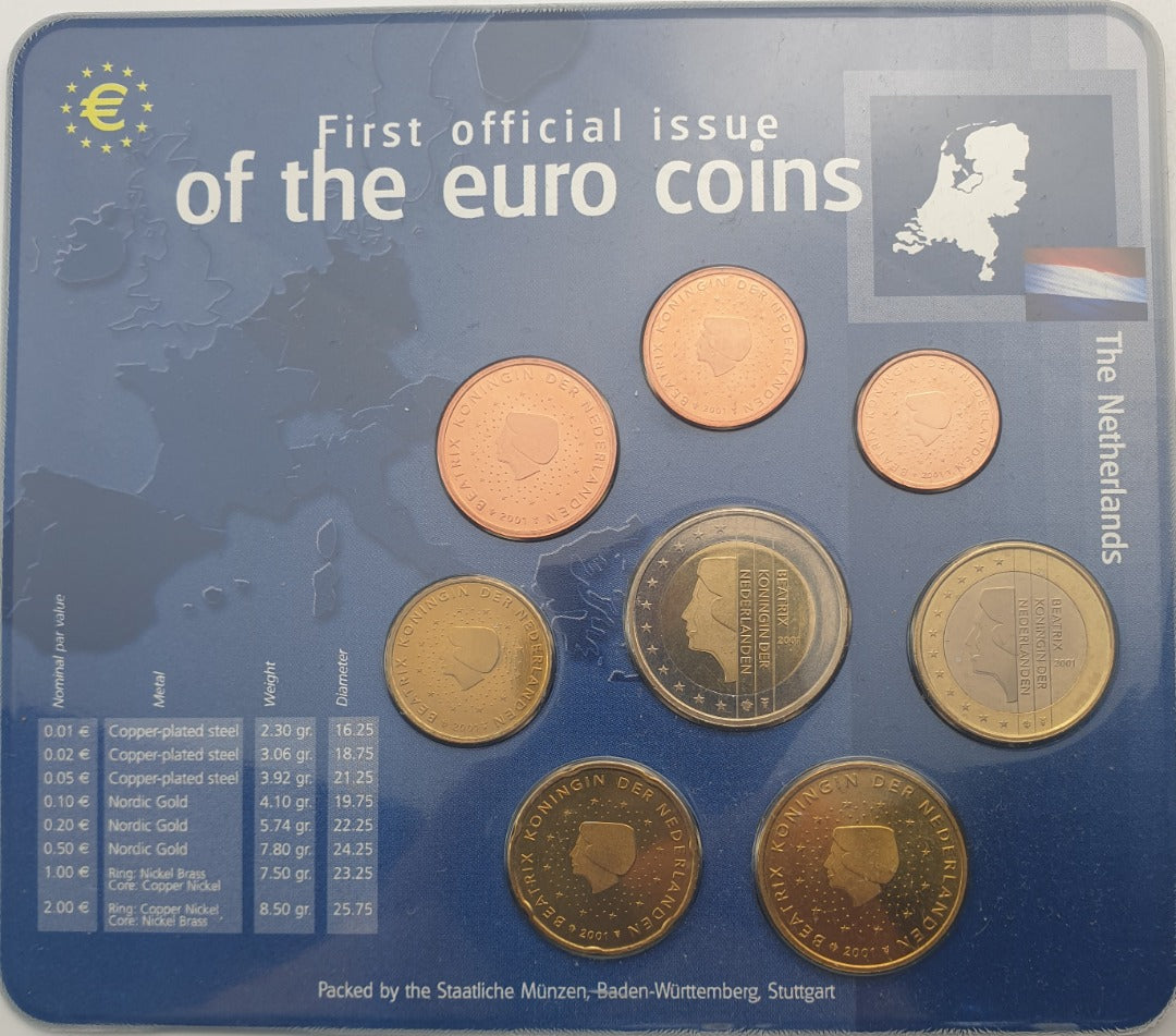 Σειρά Ευρώ - Ολλανδία 2001, First Official Issue