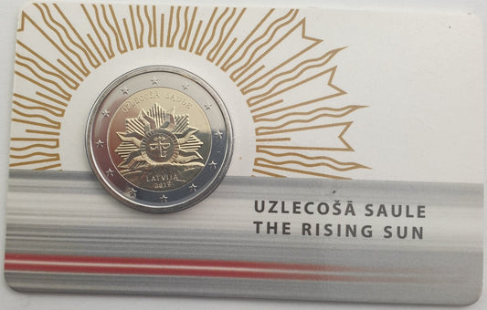 Λετoνία - 2 Ευρώ 2019, Ο Ανατέλλοντος Ήλιος, (Coin Card)