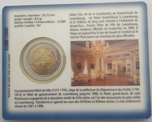 Λουξεμβούργο - 2 Ευρώ 2007,Henri I Palais Grand-Ducal, (Coin Card)