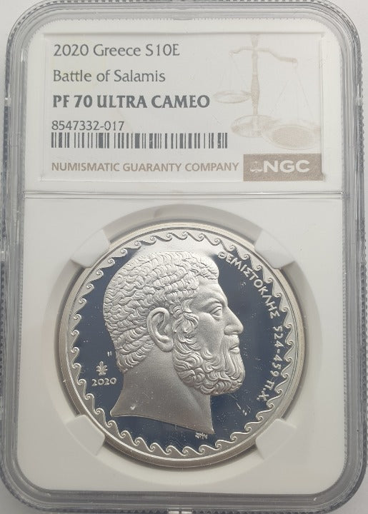 Ελλάδα - 10 Ευρώ 2020 (PF 70 ULTRA CAMEO), Θεμιστοκλής, Ασημένιο PROOF