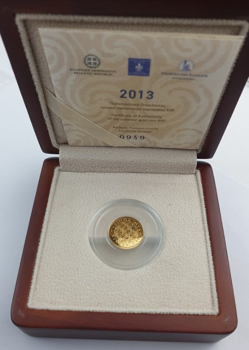 Ελλάδα - 50 Ευρώ 2013, Αρχαία Τύρινθα - Μυκήνες, Χρυσό PROOF